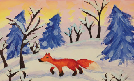 Charity card "Friendly Fox"